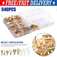 540PCS Automotive Electrical Wire Connectors Kit Male Female Spade Terminal Set
