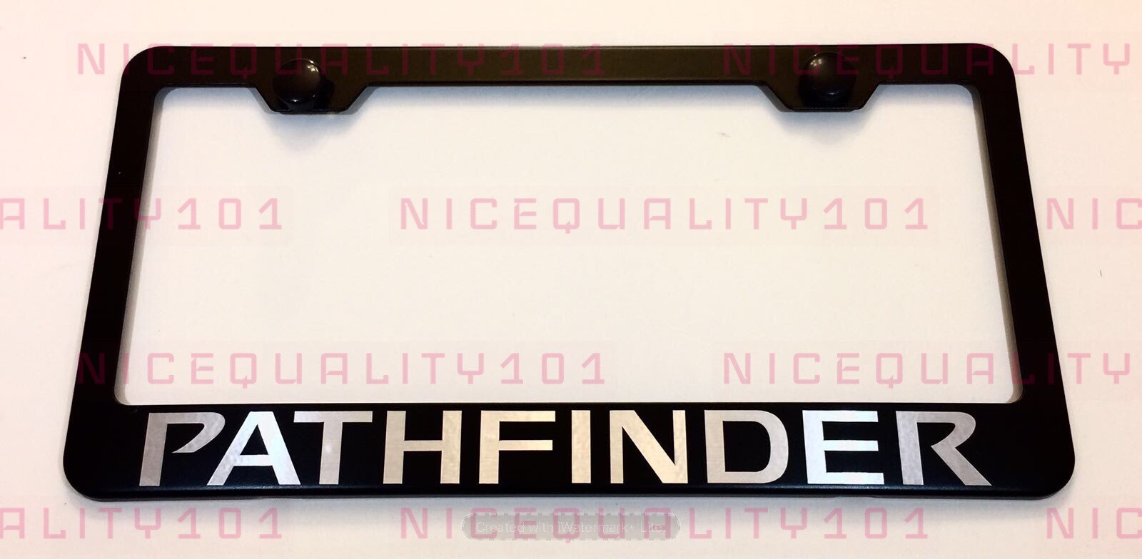 Pathfinder Stainless Steel Finished License Plate Frame Holder Rust Free