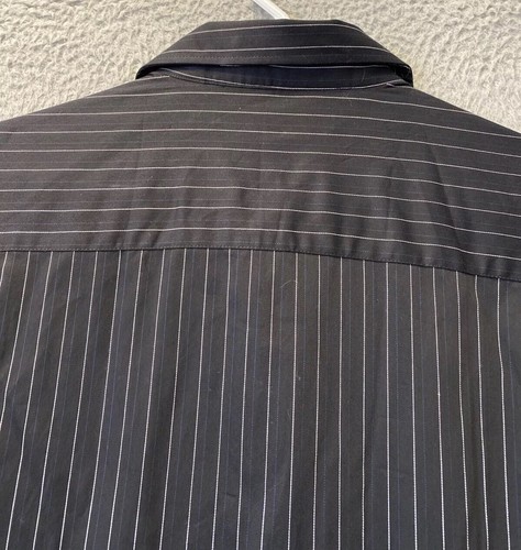 Perry Ellis Shirt Men XL Long Sleeve Button Striped Black NWT /58-51 - Picture 11 of 11