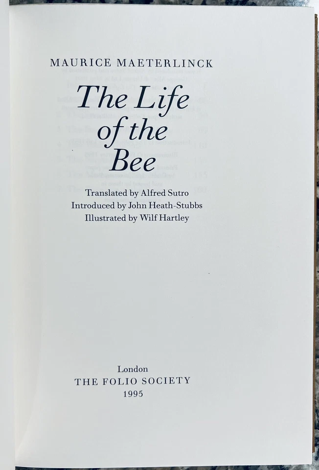 The Life of the Bee, Maurice Maeterlinck, The London Folio Society, 1995, New - Image 3 of 4