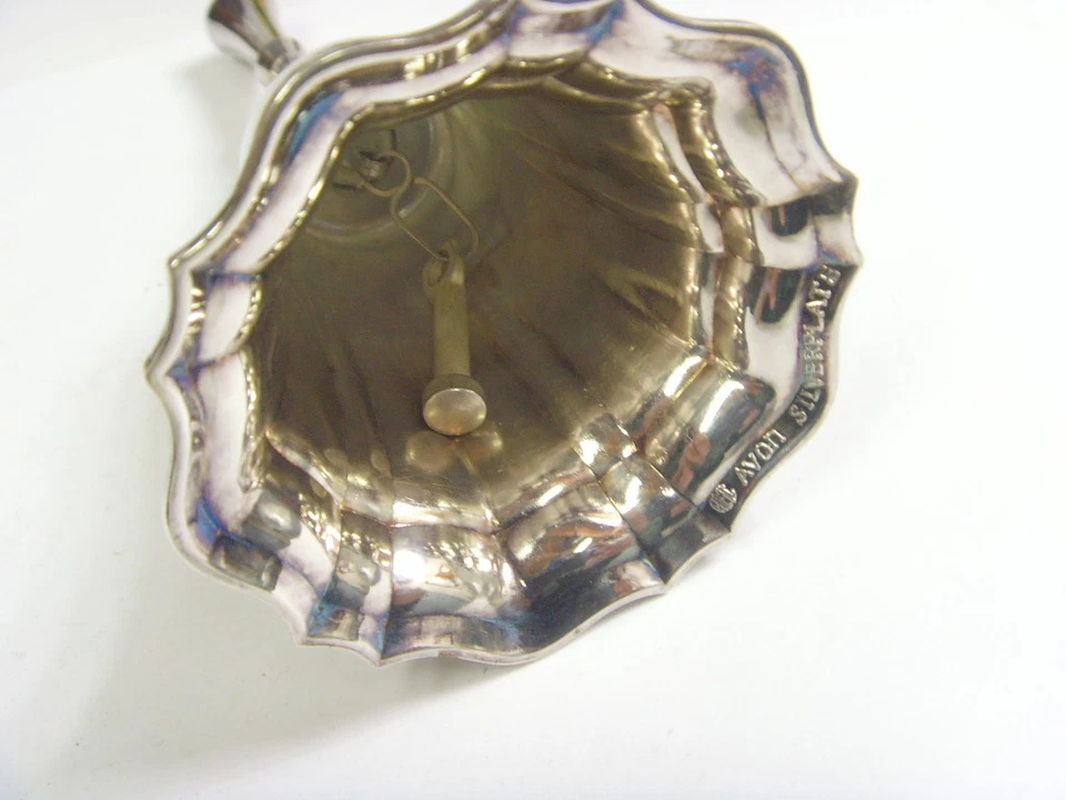 1978 vintage coleção mansão Hudson prata placa hostess sino 5 7/8 polegadas 50305 - Imagem 4 de 4