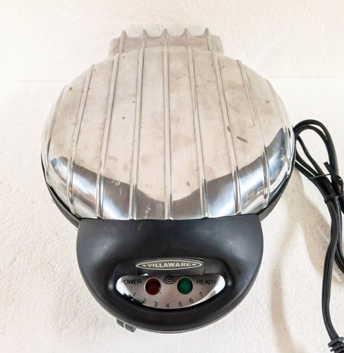 VillaWare Model 2004 Uno Classic Round Chrome Thin Waffler Maker