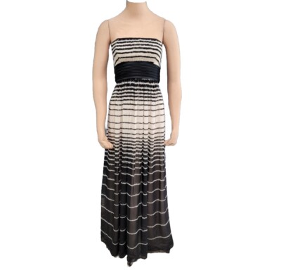 blue dress for baby girl Ava Presley 40127 Prom Dress - White/Black main image 1