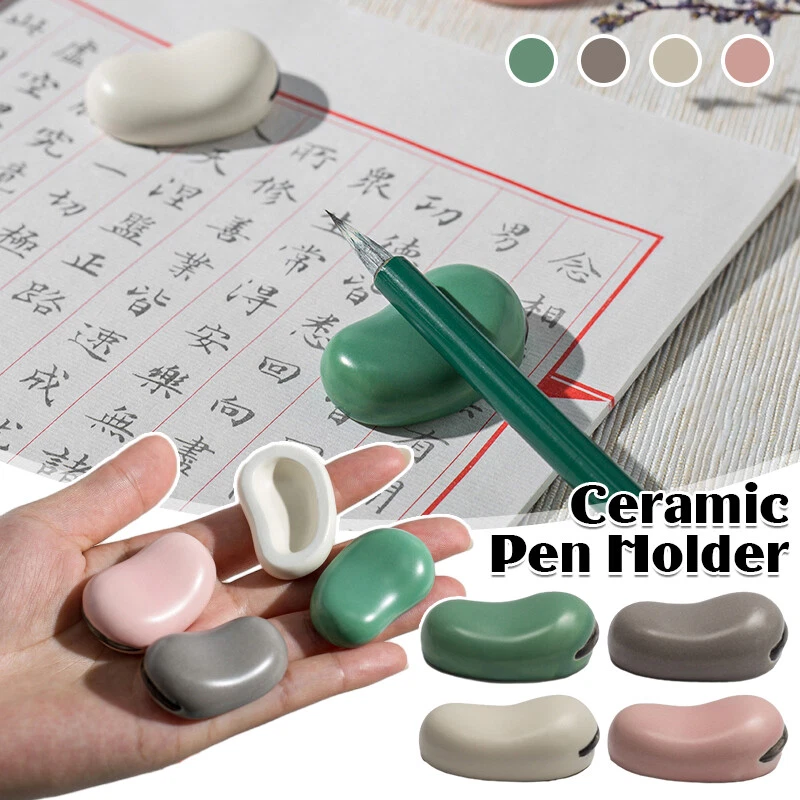 Держатель для керамической ручки в форме фавы для каллиграфии краски письма кисти для отдыха. - Изображение 2 из 4