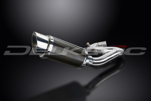Honda CBR1000RR 2008-2016 Delkevic Slip On 8" Round Carbon Exhaust Muffler Kit - Picture 3 of 5