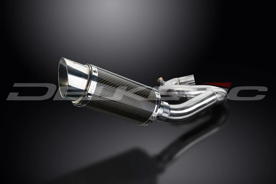 Honda CBR1000RR 2008-2016 Delkevic Slip On 8" Round Carbon Exhaust Muffler Kit — 第 3/4 张图片