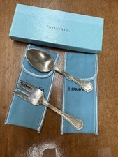 TIFFANY  CO. Vintage silver baby spoon and fork