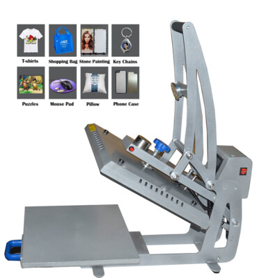 Slide-out Auto-open Magnet Semi-auto Combo Clamshell Heat Press Machine 15'' x15''