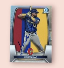 Jordan Diaz Signed Autographed 2023 Topps WBC Refractor Card #/499 Colombia A’s