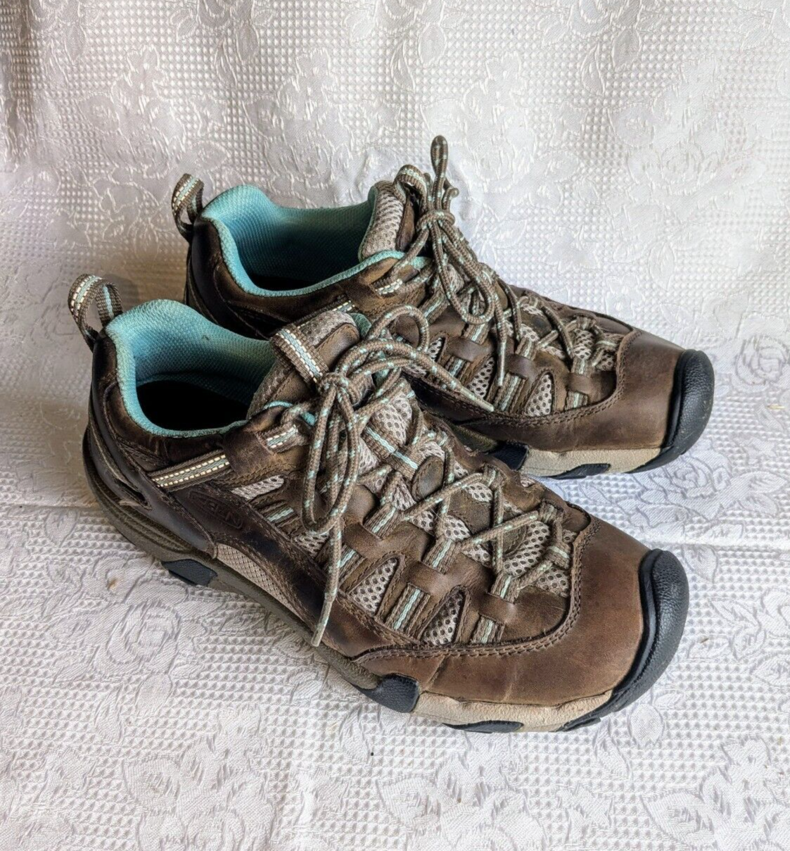 Scarpe da trekking KEEN ALAMOSA in pelle marrone acqua da donna 8 38 5