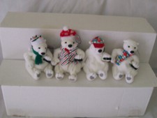 4 sachets de fèves en peluche Coca Cola ours polaires