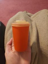 Vintage Tupperware Orange Salt/Pepper/Spice Shaker Made in USA 102-20 - 1 Shaker