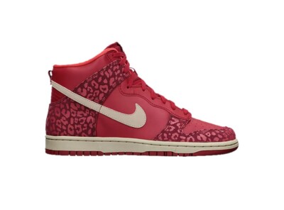 Women s Size 7.5  Nike Dunks Red Leopard Print 