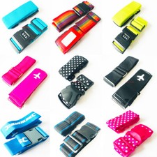 Luggage Suitcase Straps Heavy Duty Snap Buckle Neon easily Spotted Combination 