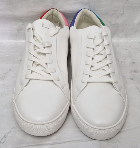 Vestido Entrenador KURT GEIGER London Para Hombres Lane Arco Iris Blanco Plano UE 46 UK 12 RP £69 - Imagen 5 de 8