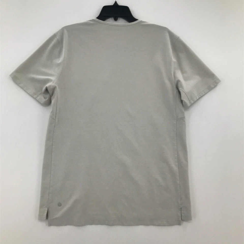 Camisa Lululemon Para Hombres Mediana M Beige Cuello Redondo Manga Corta Bolsillo Camiseta Informal Hombres Foto 2 de 4