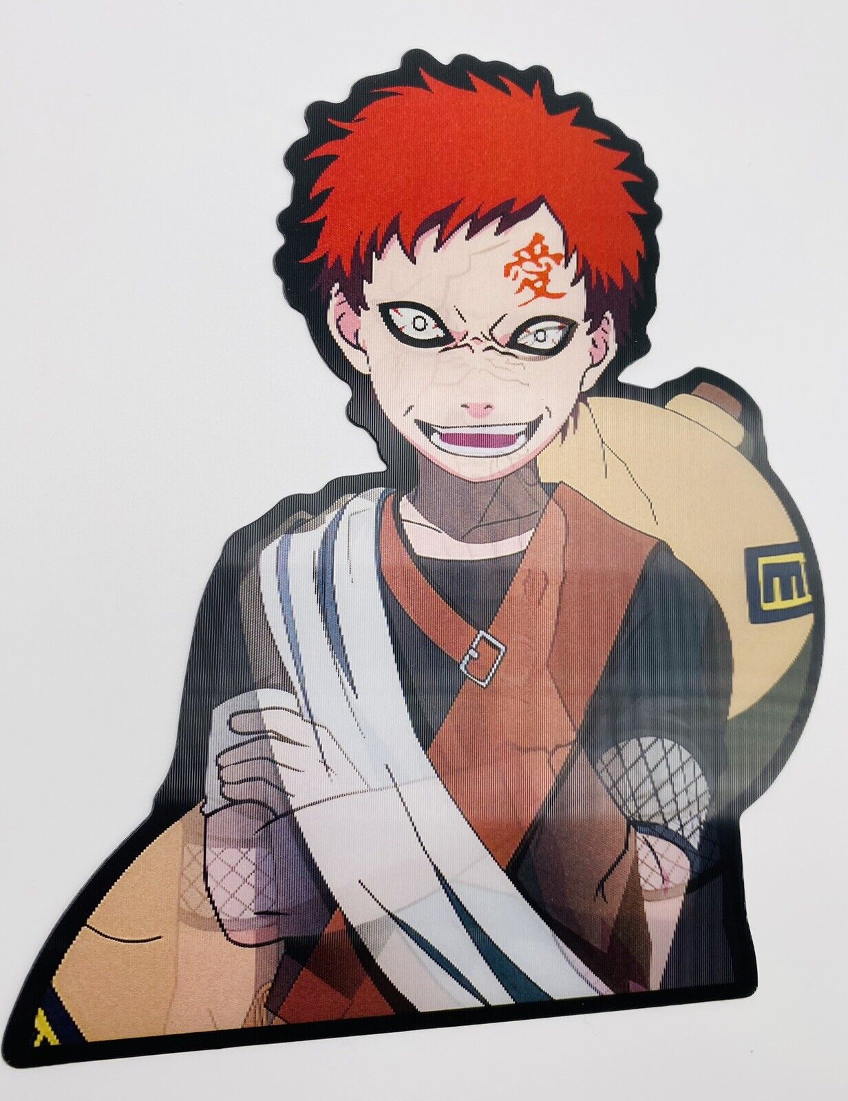 Anime Naruto Gradiente Adesivos, Gaara Character, 3D Motion