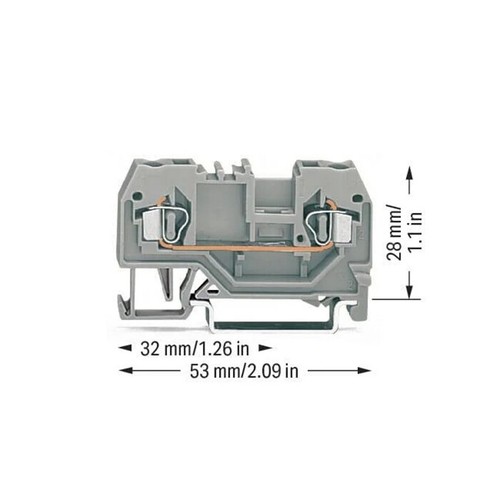 2pcs WAGO 280-901 2-Conductor Through Terminal Block 2.5mm 800 V 24 A New✦Kd - Picture 2 of 4