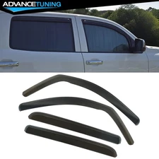For 07-21 Toyota Tundra CrewMax In-Channel Window Visors Sun Vent Rain Guards PC