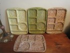 4 Vtg Prolon Ware Melmac Cafeteria divided Lunch Trays — photo 2