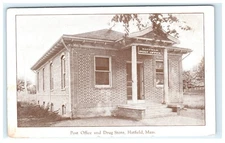 Post Office & Drug Store Hatfield MA, Massachusetts