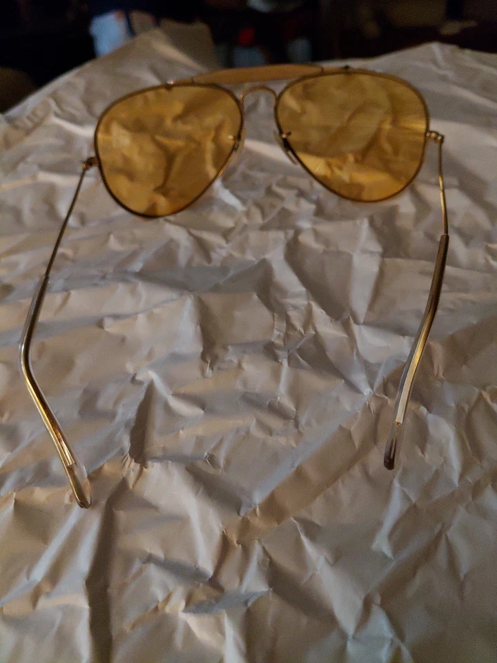 Óculos de sol vintage aviador piloto envoltório de fio - Imagem 3 de 4