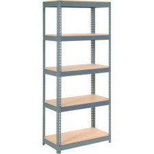 Industrial 5 Shelf Standard Duty Boltless Shelving Starter 36""Wx18""Dx60""H