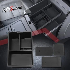 For 09-18 Ram 1500 Center Console Organizer Tray Storage Box w/Silicone Mats