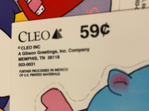 Vintage CLEO Valentines 11 Cards New 1990s Zebra Kangaroo Hippo Penguin Die Cut - Picture 7 of 7