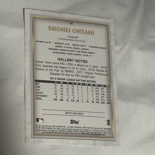 2020 Topps Gallery Shohei Ohtani #41 Close-Up Pitching Artist Proof LA Angels - Bild 6 von 8