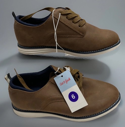 Scarpe eleganti casual Cat & Jack Franco Oxford marrone ragazzo taglia 6 nuove con etichette - Foto 2 di 8