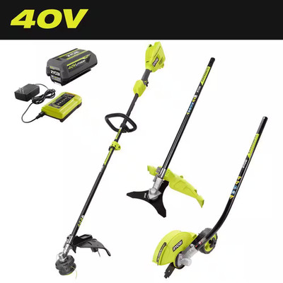 40V 15 in Expand-It Cordless Capable String Trimmer, Edger and Brush-Cutter Atta
