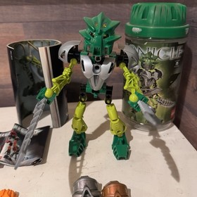 LEGO BIONICLE Lewa Nuva 8567 bonus green masks manual mini comic books Read