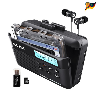 Klim K7 Kassettenrekorder Kassetten zu MP3 Konverter Tragbar USB Ladeak