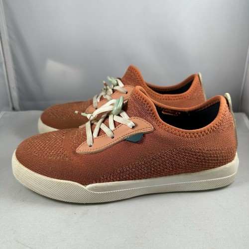 Vessi Weekend Youth J4 Women's 5 Gray Waterproof Sneakers Orange Shoes - Picture 2 of 9