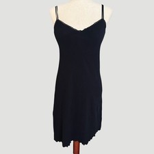 VTG One Step Up Black Mini Cotton Bodycon Dress Y2K Vintage Sz Med 4 6 LBD Sexy