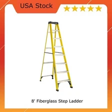 Louisville Ladder 8' Fiberglass Step Ladder, 12' Reach, 250 lbs Load Capacity