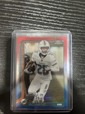 Topps Chrome Football 2025 Devon Achane Red White Blue Refractor miami dolphins