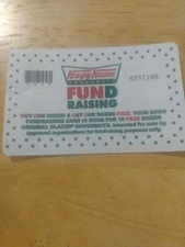 KRISPY KREME  CARD  - BUY ONE DOZEN, GET THE NEXT ONE FREE, 10 OFFERS ON BACK