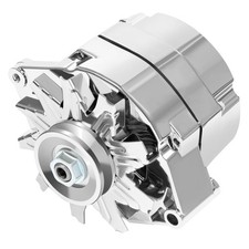 Alternator Chrome 1 Wire Self Exciting Street Rod GM 305 350 BBC SBC, Replace...