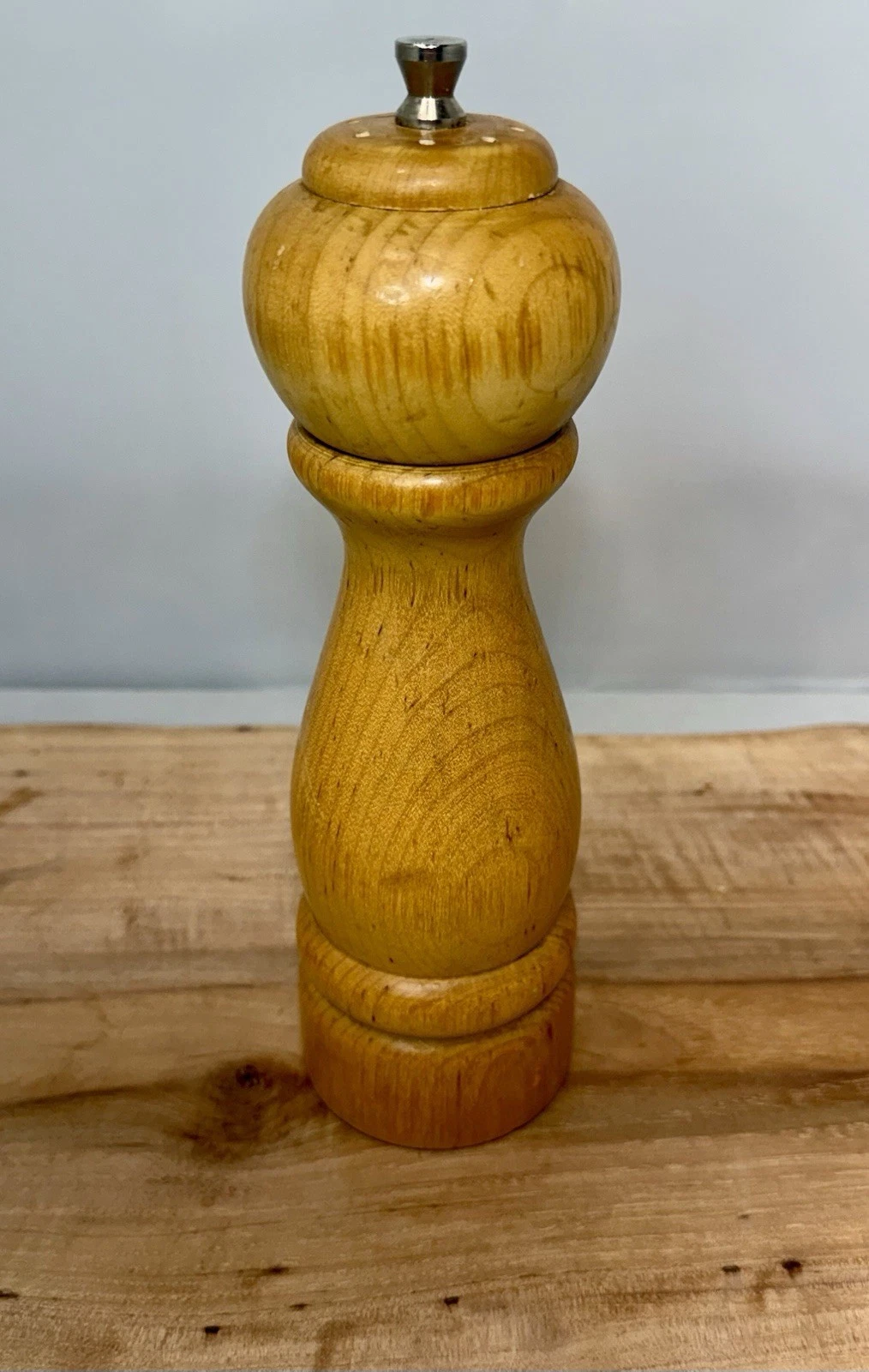 Vintage William Bounds II Pepper Mill Salt Shaker Combo Wood Grinder USA