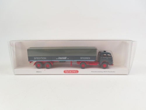 Wiking Nr.051404 Flatbed Semi-Trailer (MAN Pausbacke), 1/87, MIB!
