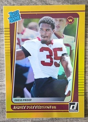 2021 Panini Donruss - Rated Rookie Jaret Patterson #298 Press Proof Premium (RC)