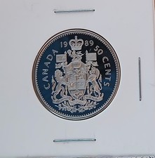 Canada Coins 1989 Proof 50 Cent Caribou Left Denomination Date At Right Nice PRF