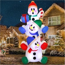 Weihnachts Schneemann aufblasbar LED, Winterdeko, Garten, Outdoor, Indoor