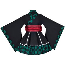 Women Japanese Kimono Costume Samurai Style Anime Cosplay Role Play Outfit