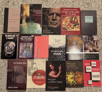 Philosophy 16 Book Lot (Zizek Hegel Heidegger Kandinsky Han)