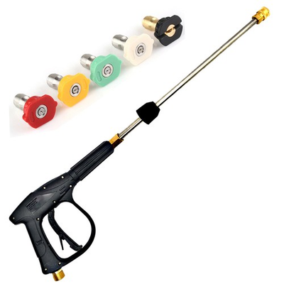 #ad 4000PSI High Pressure Car Power Washer Spray Gun Wand Lance Nozzle Tips Hose Kit $27.99