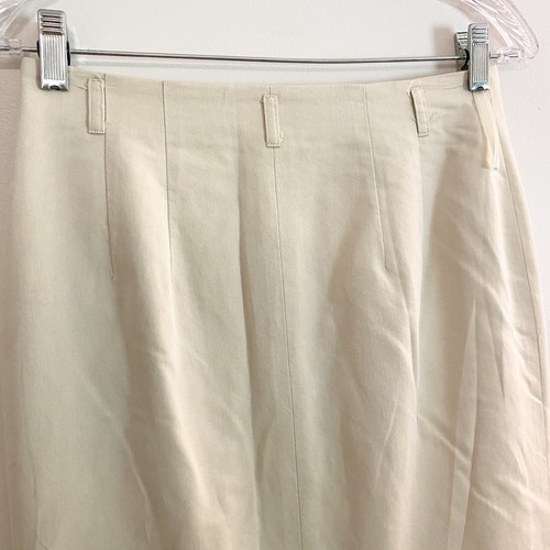 Talbots Italian Fabric Petite Womans Khaki Midi Skirt - Picture 5 of 9