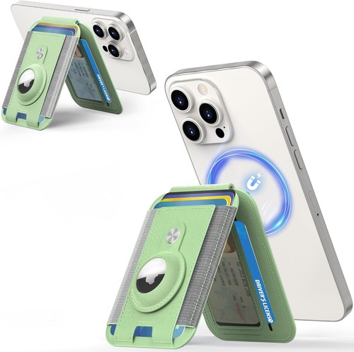 Mag-Safe with AirTag Holder,Magnetic Adjustable Stand, Light Green - Picture 7 of 7